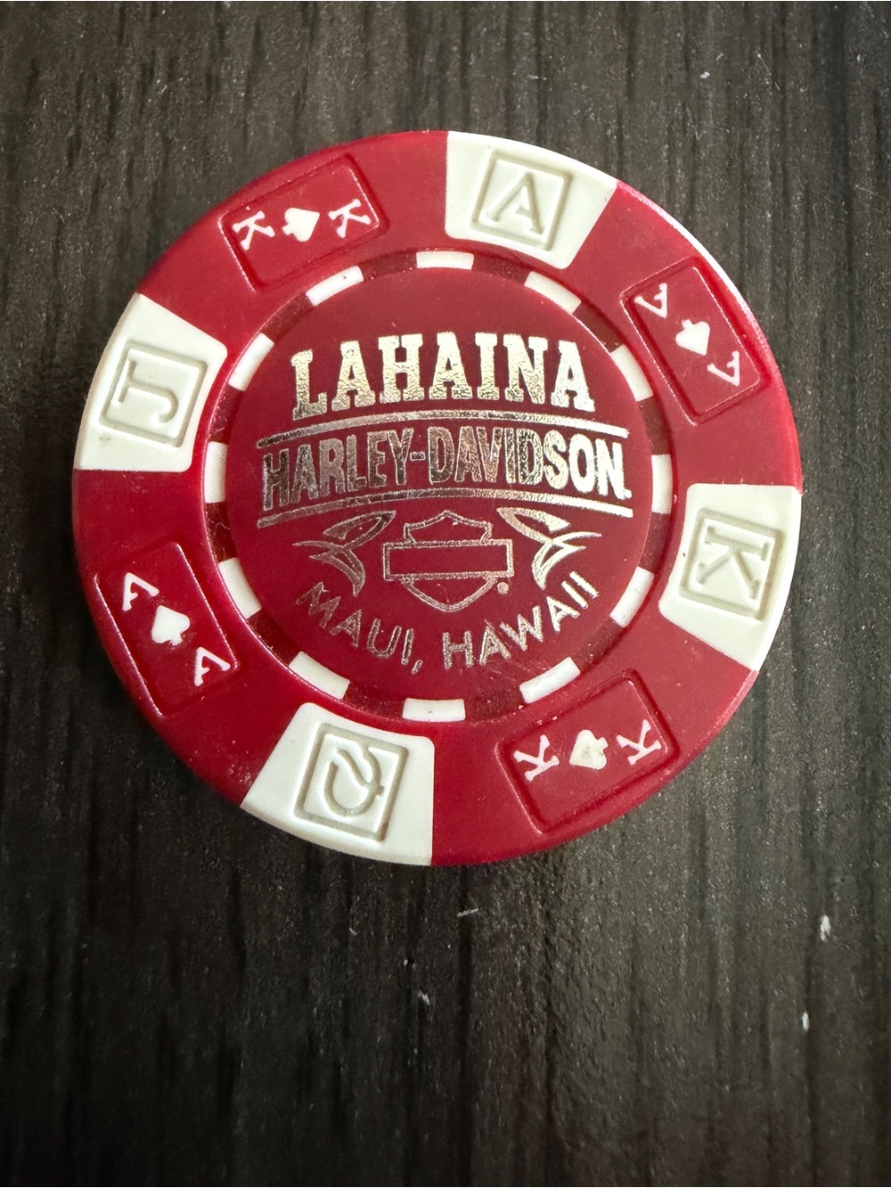 Collectible Harley Davidson Poker Chip Lahaina H-D Maui, Hawaii